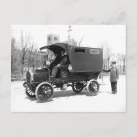 Polizeiwagen, 1909. Vintages Foto