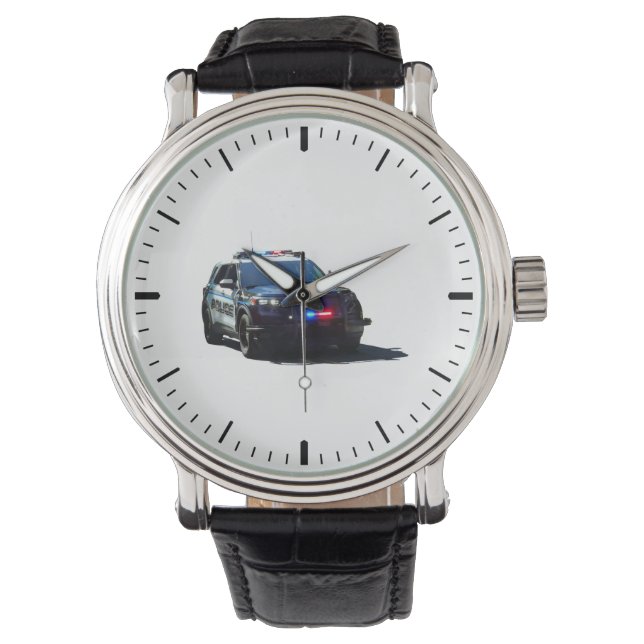 Polizeiwagen Armbanduhr (Vorderseite)