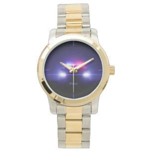 Polizeiwagen mit voller Licht-Uhr Armbanduhr