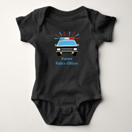Polizeiwagen | Personalisiert | Künftiger Polizeib Baby Strampler