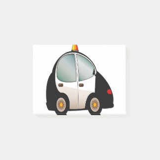 Polizeiwagen Post-it Klebezettel