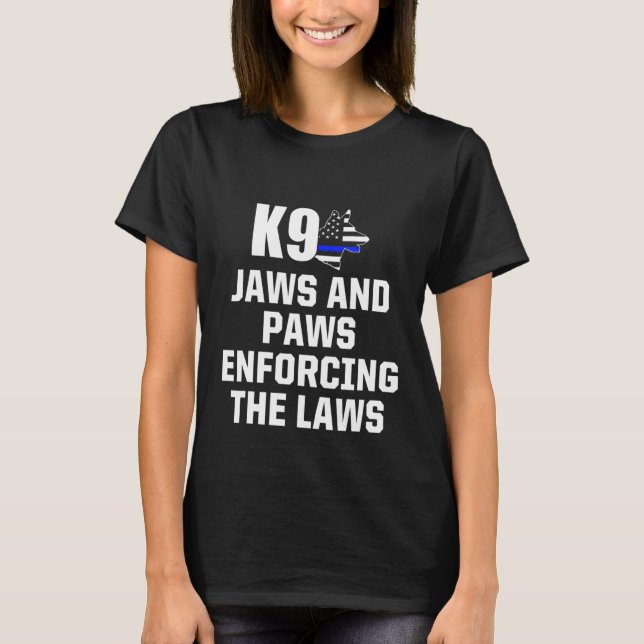 Polizeizug der Polizei der Polizei von K9-Einheit  T-Shirt (Vorderseite)