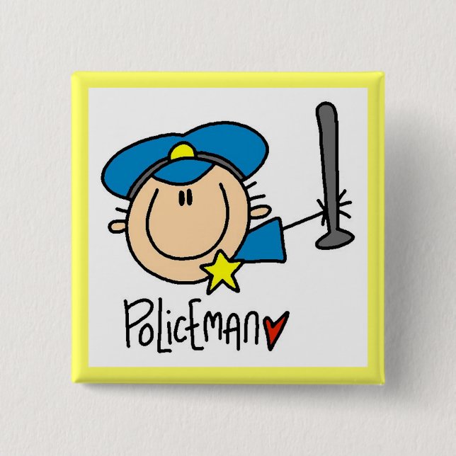 Polizist Beruf Button (Vorderseite)