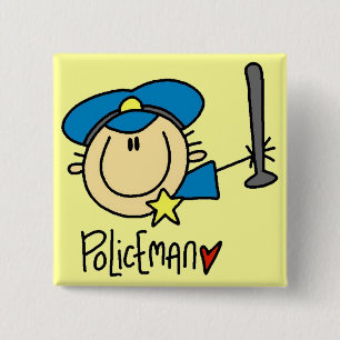 Polizist Beruf Button