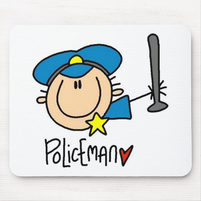 Polizist Beruf Mousepad (Vorne)