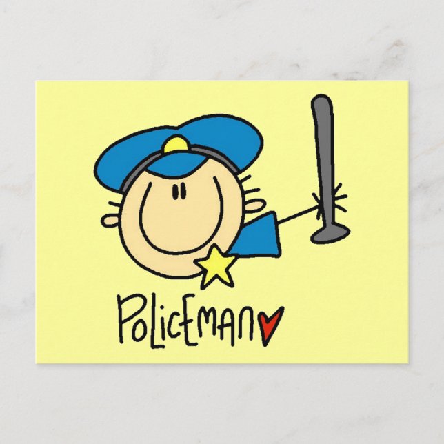Polizist Beruf Postkarte (Vorderseite)