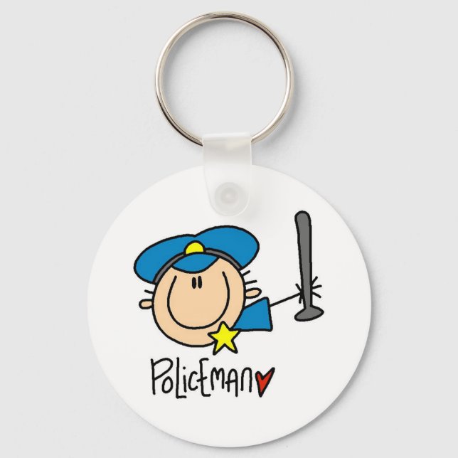 Polizist Beruf Schlüsselanhänger (Vorderseite)
