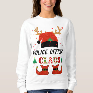 Polizist Claus Familie passendes Weihnachten Sweatshirt