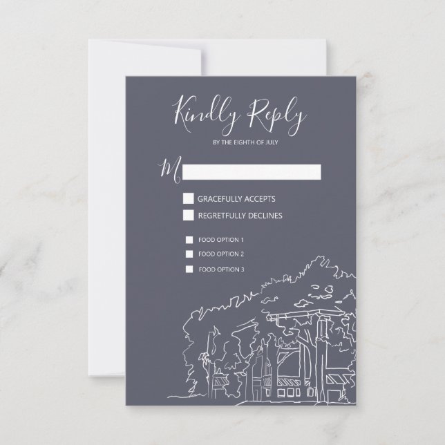 Polizist Cot Central Park New York City Wedding RS RSVP Karte (Vorderseite)