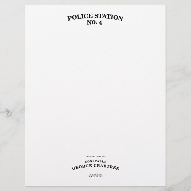 Polizist Crabtree Briefpapier (Vorderseite)