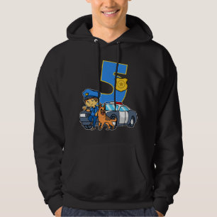 Polizist Für Jungen 5. Geburtstagsfeier Zubehör Hoodie