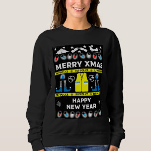 Polizist hässlicher Weihnachtspullover Sweatshirt