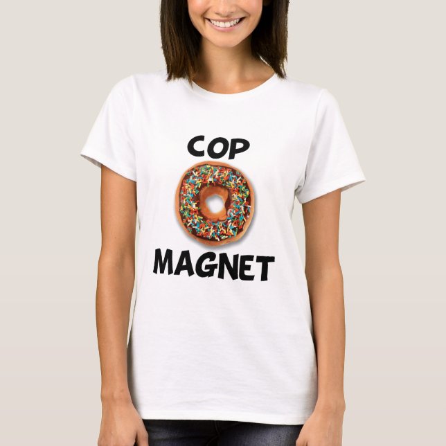 Polizist-Magnet T-Shirt (Vorderseite)