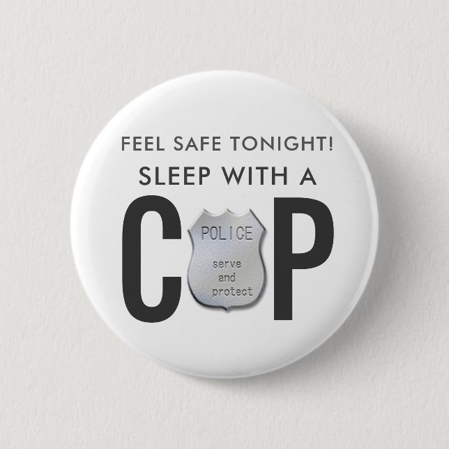 Polizist-Polizeibeamter-Spaß Button (Vorderseite)