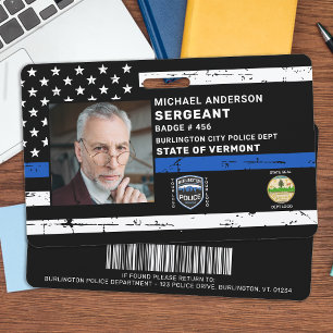 Polizist Polizeidienst Ausweis Foto ID