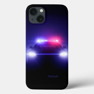 Polizist Polizeiwagen mit Volllichter blinkt Case-Mate iPhone Hülle