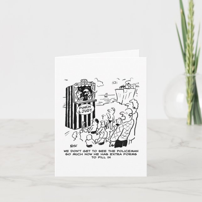 Polizist Punch & Judy Show Karte (Vorderseite)
