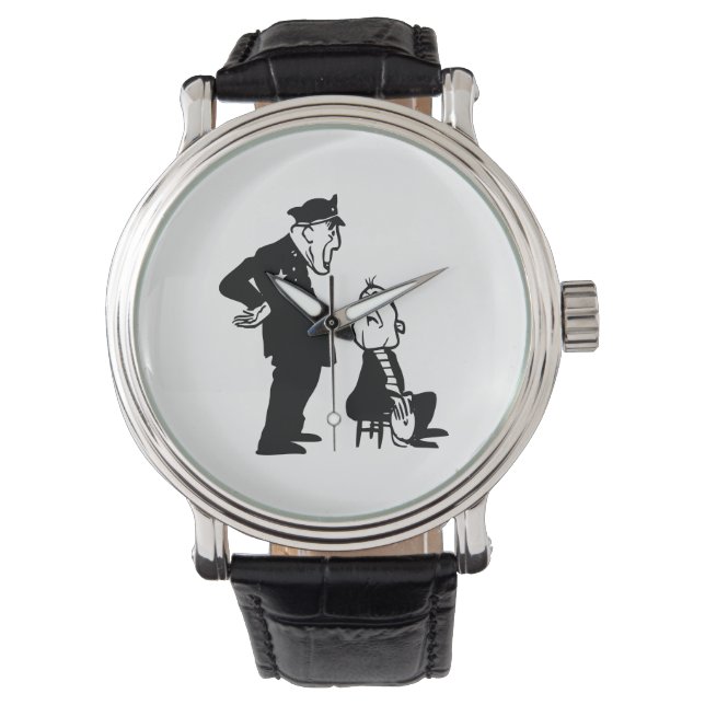 Polizist und Einbrecher Armbanduhr (Vorderseite)