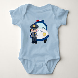 Polizist und Kinderkarosserieanzug Baby Strampler
