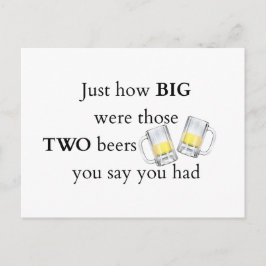 Polizist-Witz, wie groß. Postkarte