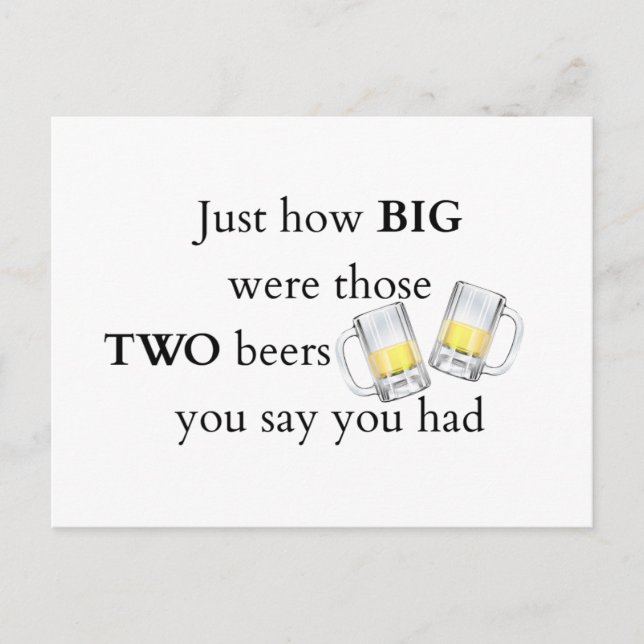 Polizist-Witz, wie groß. Postkarte (Vorderseite)