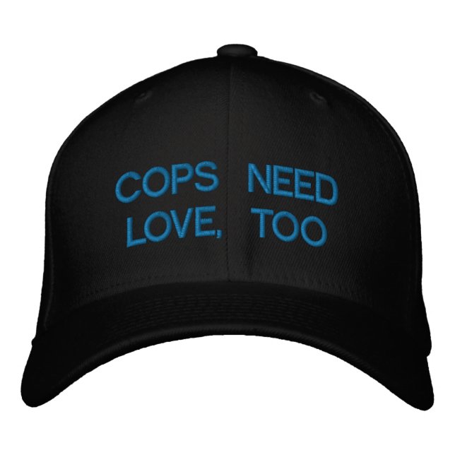 POLIZISTEN BRAUCHEN LIEBE, AUCH von eZaZZleMan.com Bestickte Kappe (Vorderseite)