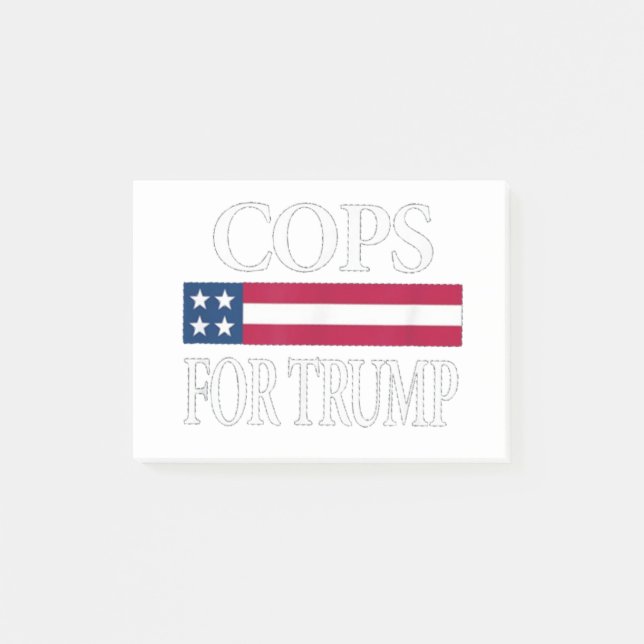 Polizisten für Trumpf Post-it Klebezettel (Vorderseite)