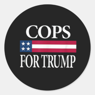 Polizisten für Trumpf Runder Aufkleber