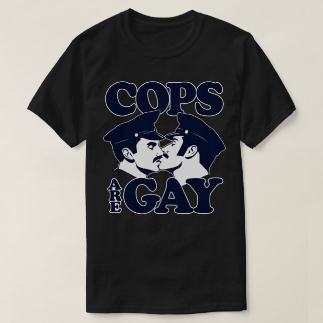 Polizisten sind Gay Phone Case T-Shirt (Design vorne)
