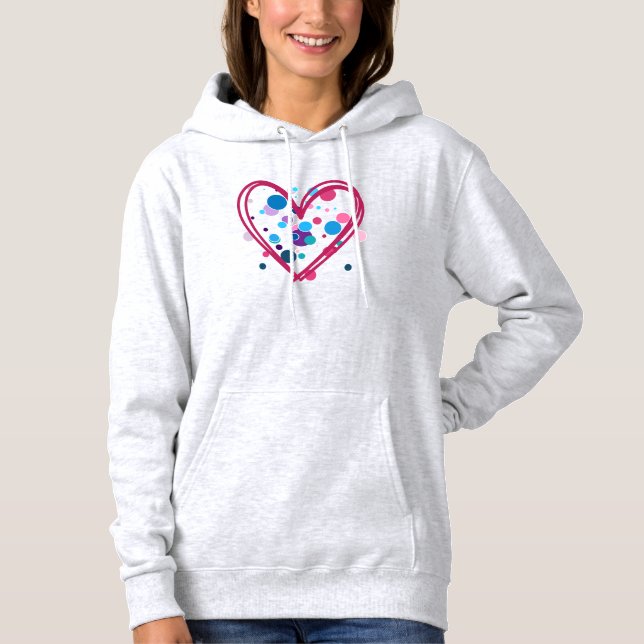 Polk Dot Heart Hoodie (Vorderseite)