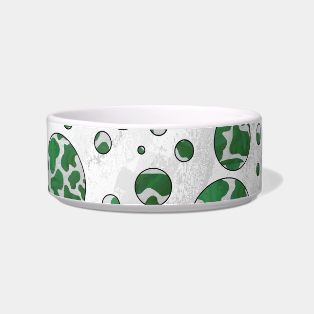 Polk Dot Kuh Grün und Weiß Napf (Rechts)