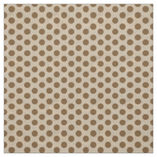 Polk Dots Brown auf Tan Fabric Stoff