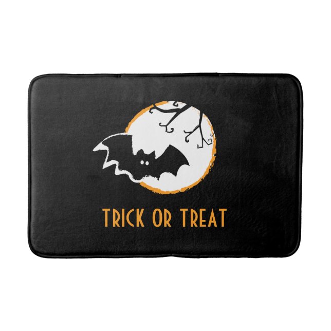 Polka Bat and Moon Badematte (Vorderseite)
