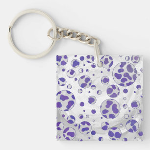 Polka blanc et violet dalmate