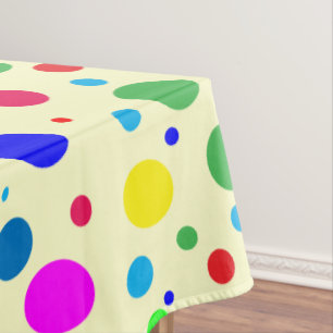 Polka colorée bulles de points Nappe