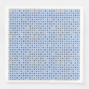 Polka Dot 01.Gray Lblue BG Serviette