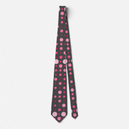 Polka Dot 01.Pink DGrey BG Krawatte