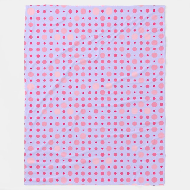 Polka Dot 01.Pink LPurple BG Fleecedecke (Vorderseite)