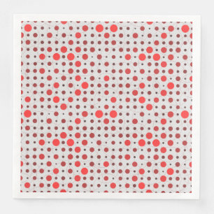 Polka Dot 01A.Red offwhite BG Serviette