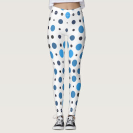 Polka Dot 01X.Blue Shade Leggings
