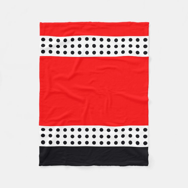 Polka Dot and Stripe Fleecedecke (Vorderseite)