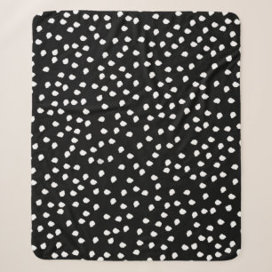 Polka Dot baby Black and White Sherpadecke