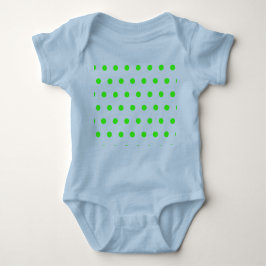 Polka Dot Baby Bodysuit (Navy Blue & Lime Green) Strampler