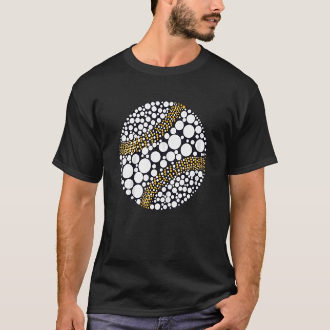 Polka Dot Baseball Player International Dot Da T-Shirt (Vorderseite)