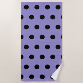 Polka Dot Beach Handtuch (Lavendel & Black)