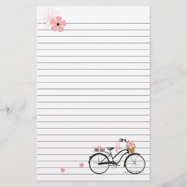 Polka Dot Bicycle Briefpapier (Vorderseite)