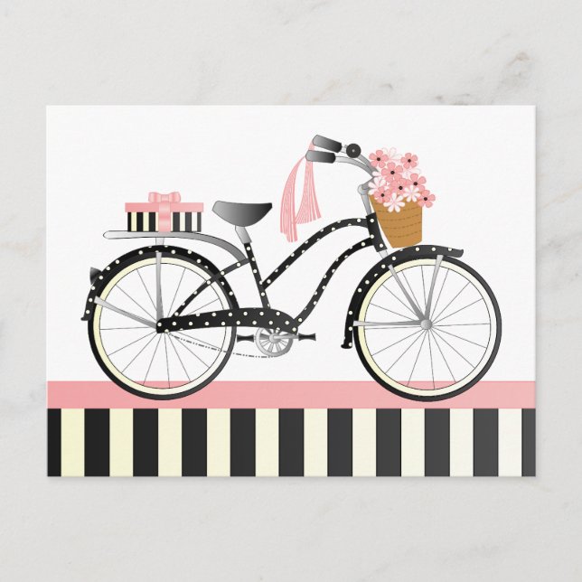 Polka Dot Bike Postkarte (Vorderseite)