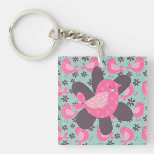 Polka Dot Birds and Flowers