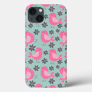 Polka Dot Birds und Blume Case-Mate iPhone Hülle