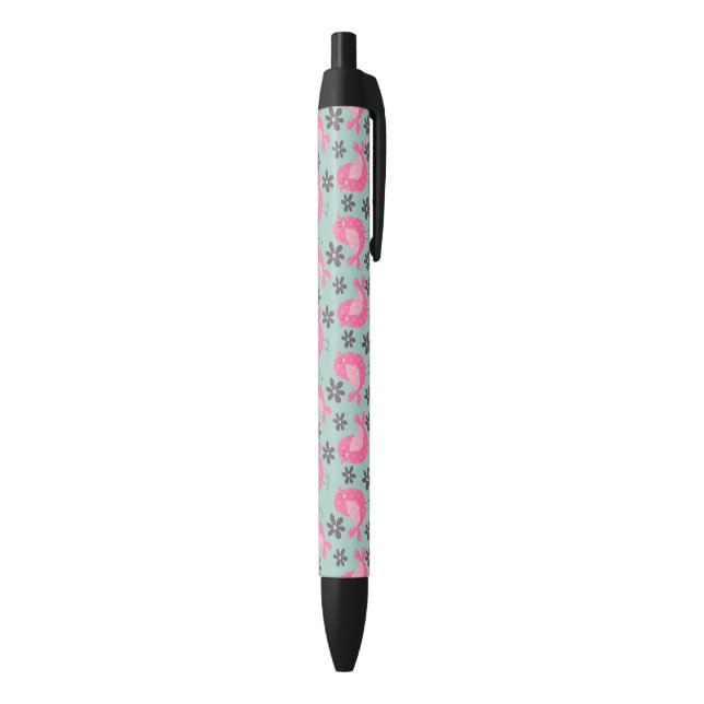 Polka Dot Birds und Blume Kugelschreiber (Unterseite (Vertikal))